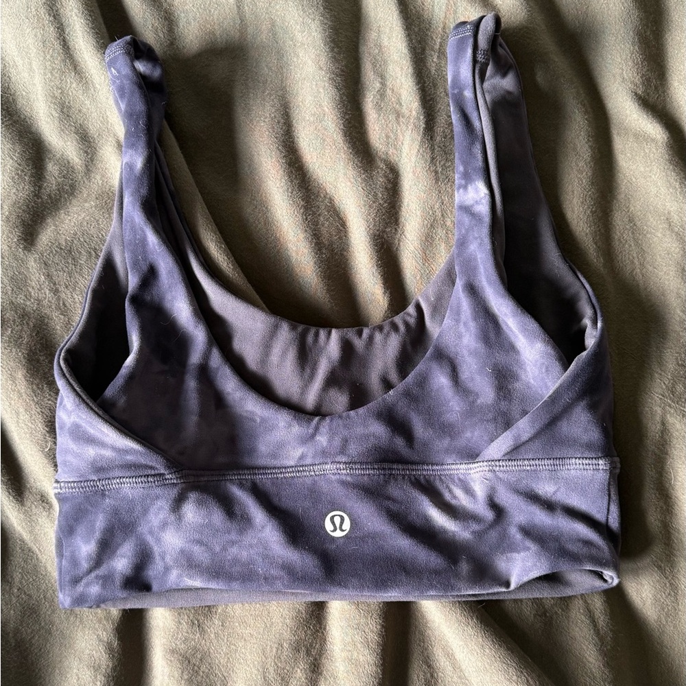 lululemon athletica align reversible bra blue diamond dye/grey